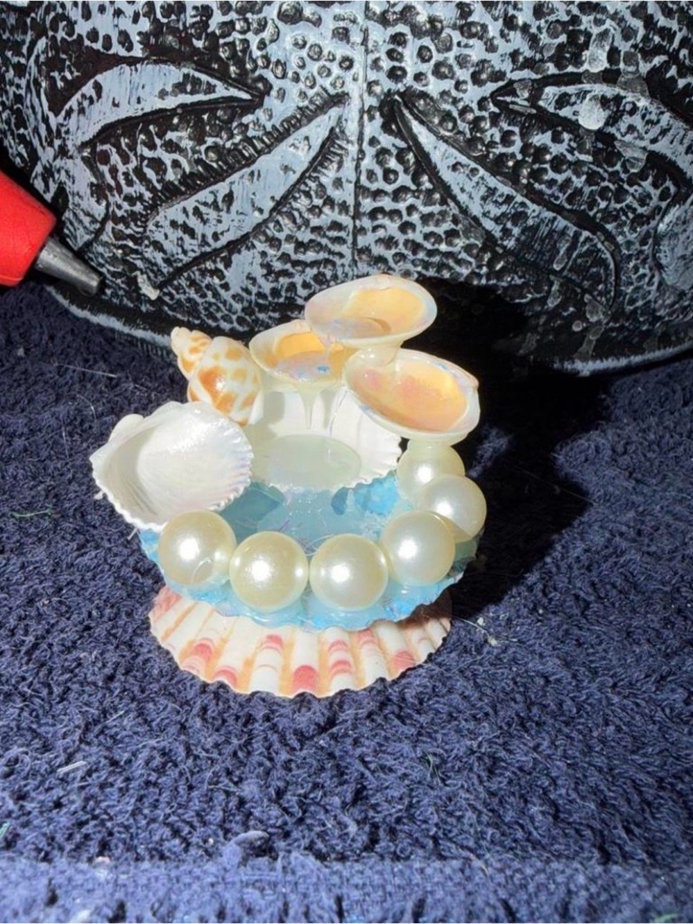 Hand Crafted Pearl Shell Hair Accessory - White and Cream